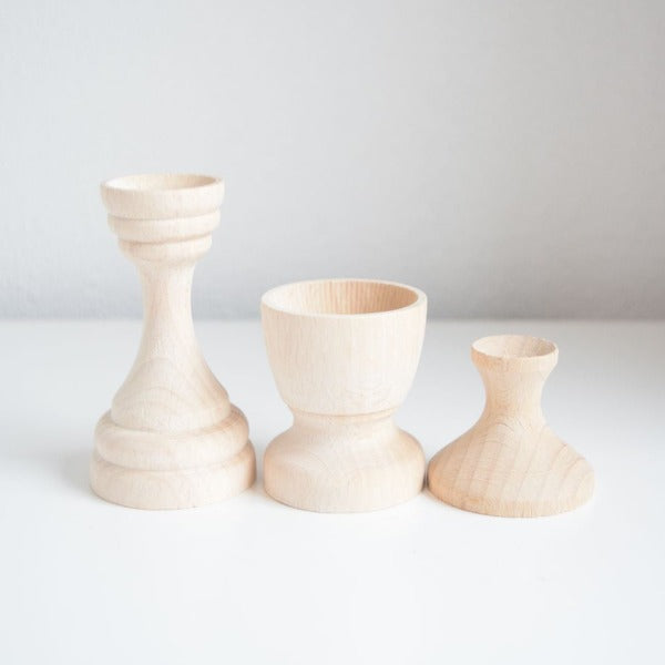 3 different egg stands