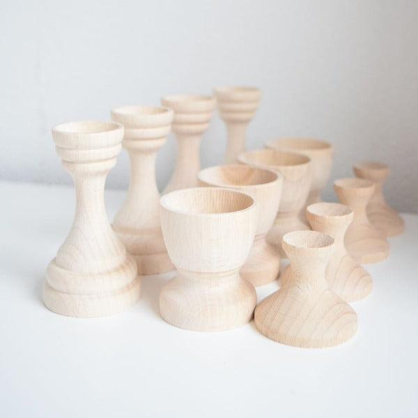 Composition of different egg stands